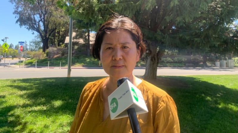 中国人权律师高智晟的夫人耿和2021年4月28日接受自由亚洲电台专访(记者孙诚摄影)