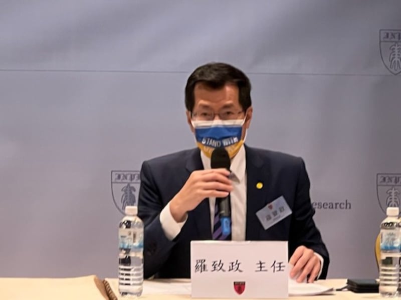 民进党国际事务部主任罗致政认为俄罗斯国力下降后,美国未来因应中国的权利挑战。(记者 黄春梅摄)