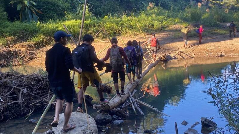 ပလက်ဝမြို့နယ်က စစ်ဘေးဒုက္ခသည်များအား ၂၀၂၄ ခုနှစ် ဇန်နဝါရီလအတွင်းက တွေ့ရစဥ်။ (ဓာတ်ပုံ - ဆလိုင်းမျိုးထိုက်)