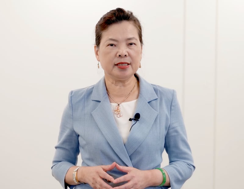 台湾的经济部长王美花在九合一选前录制视频解释,台积电仍根留台湾。(图源:台湾的经济部)
