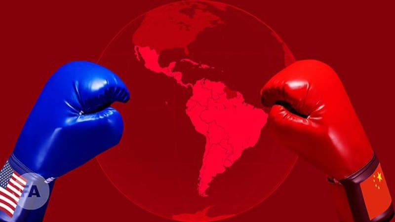 中国大搞疫苗外交 拉美成美中较量新战场(自由亚洲电台制图)