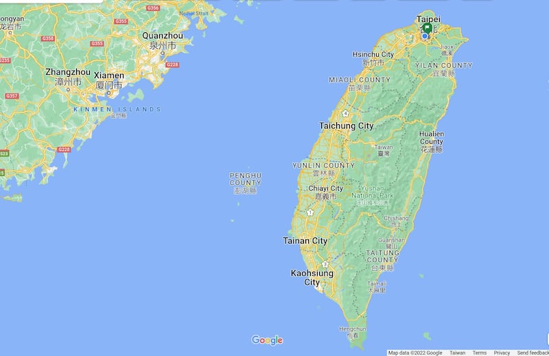 Map of Penghu Islands in the Taiwan Strait. Credit: Google Maps